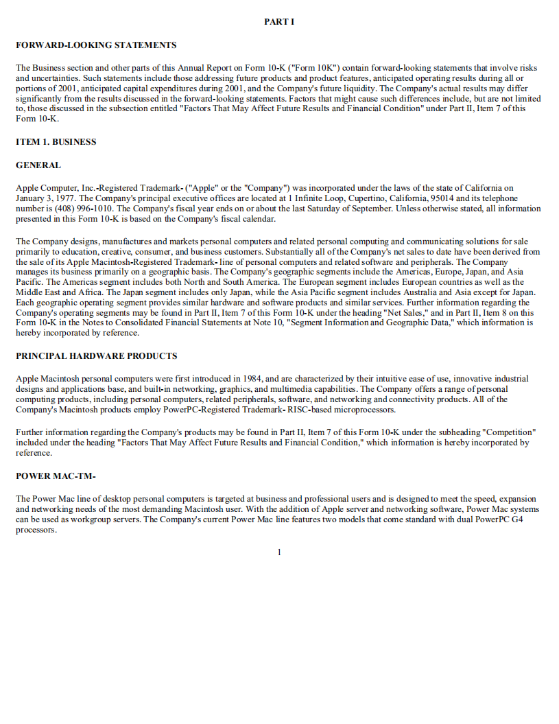 苹果公司（APPLE）2000年年度报告（英文版）.pdf 第5页