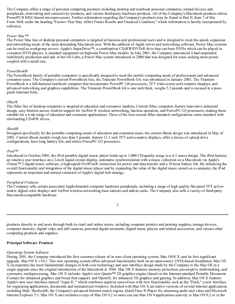苹果公司（APPLE）2001年年度报告（英文版）.pdf 第5页