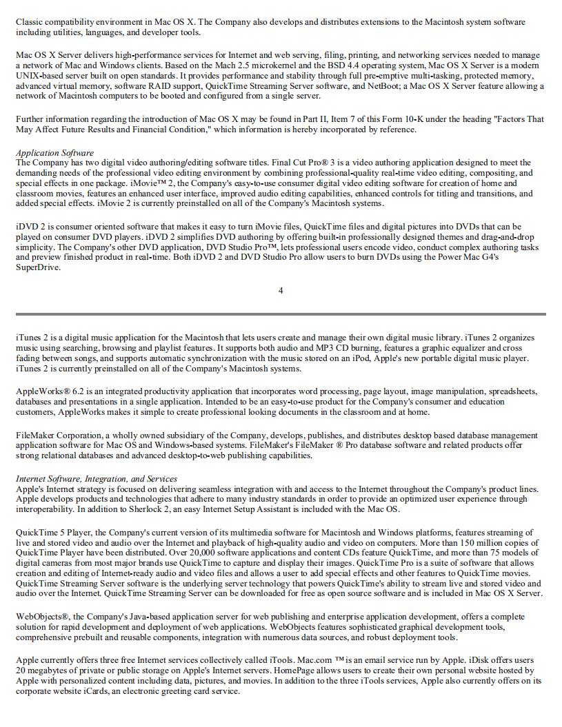 苹果公司（APPLE）2001年年度报告（英文版）.pdf 第6页