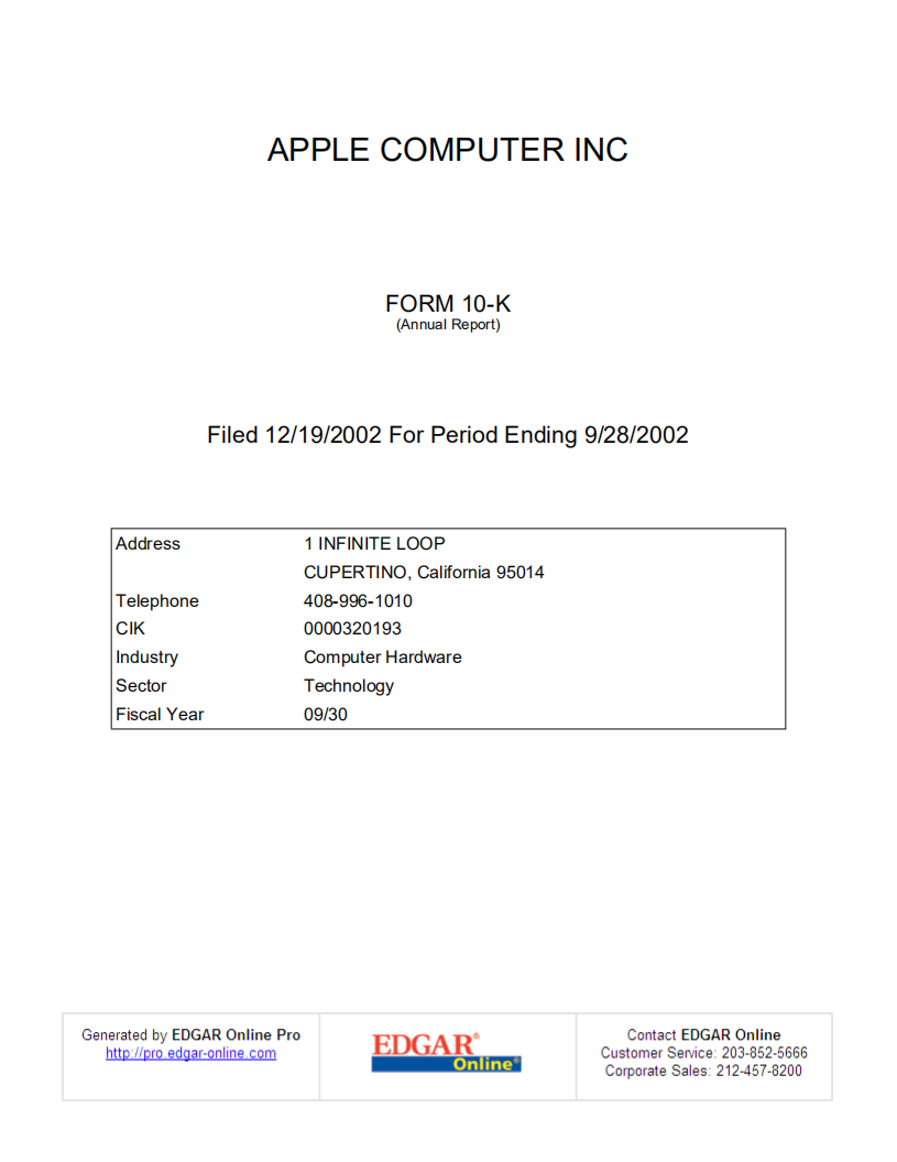 苹果公司（APPLE）2002年年度报告（英文版）.pdf 第2页