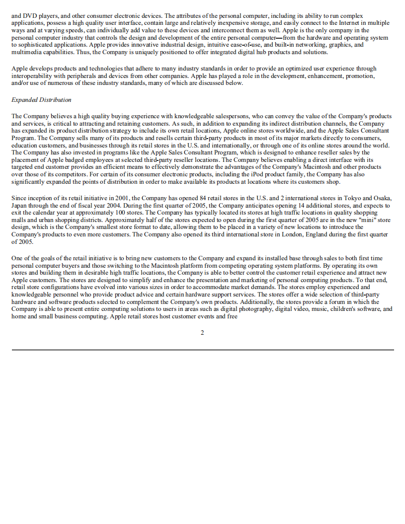 苹果公司（APPLE）2004年年度报告（英文版）.pdf 第5页