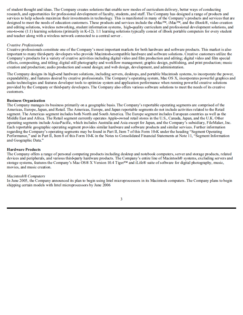 苹果公司（APPLE）2005年年度报告（英文版）.pdf 第6页