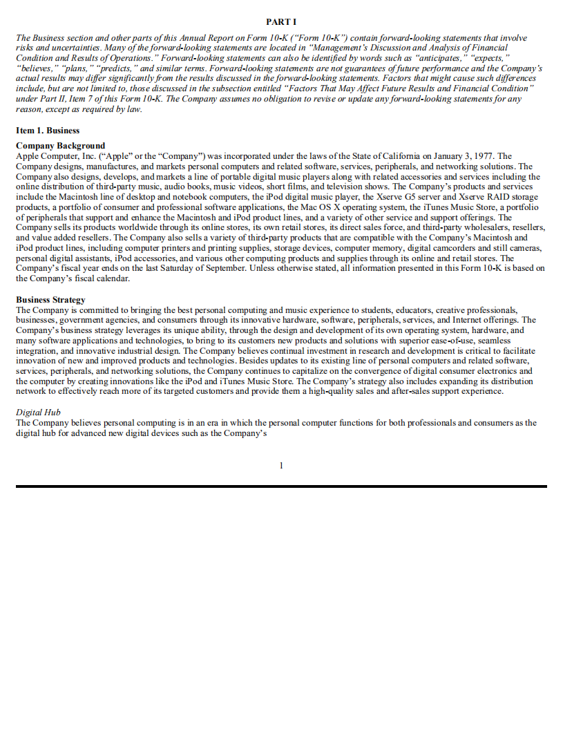 苹果公司（APPLE）2005年年度报告（英文版）.pdf 第4页