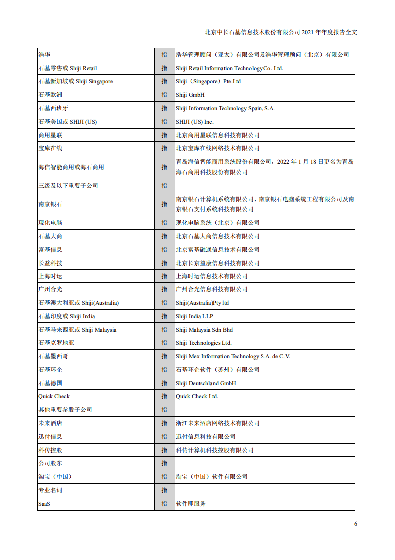 北京中长石基信息技术股份有限公司2021年年度报告.PDF 第6页