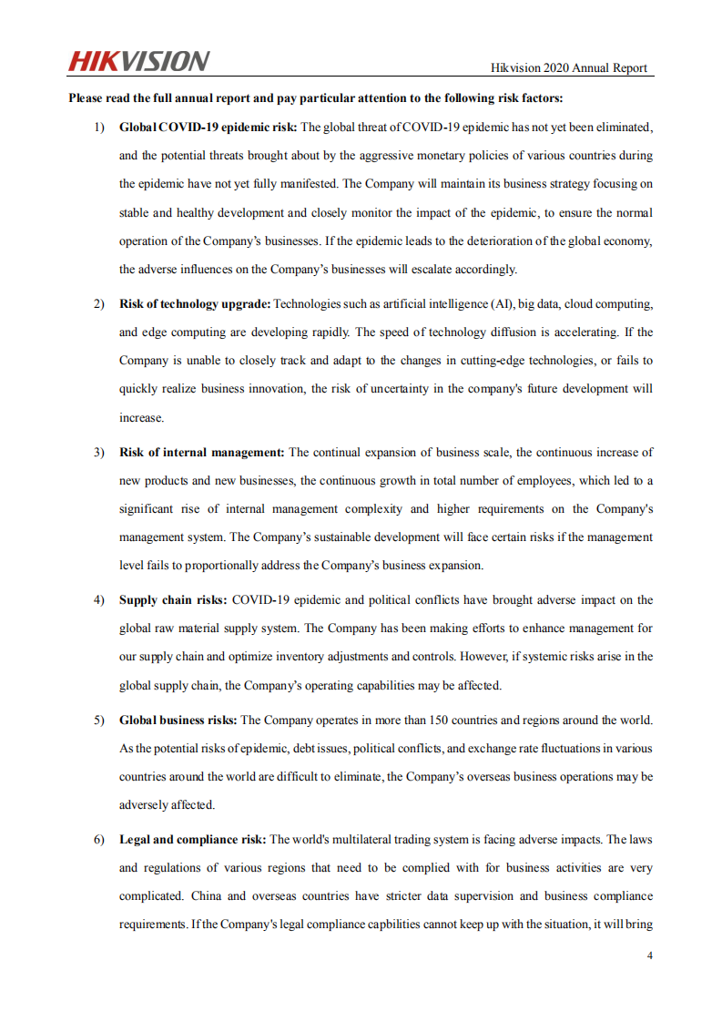 杭州海康威视数字技术股份有限公司2020年年度报告（英文版）.PDF 第5页
