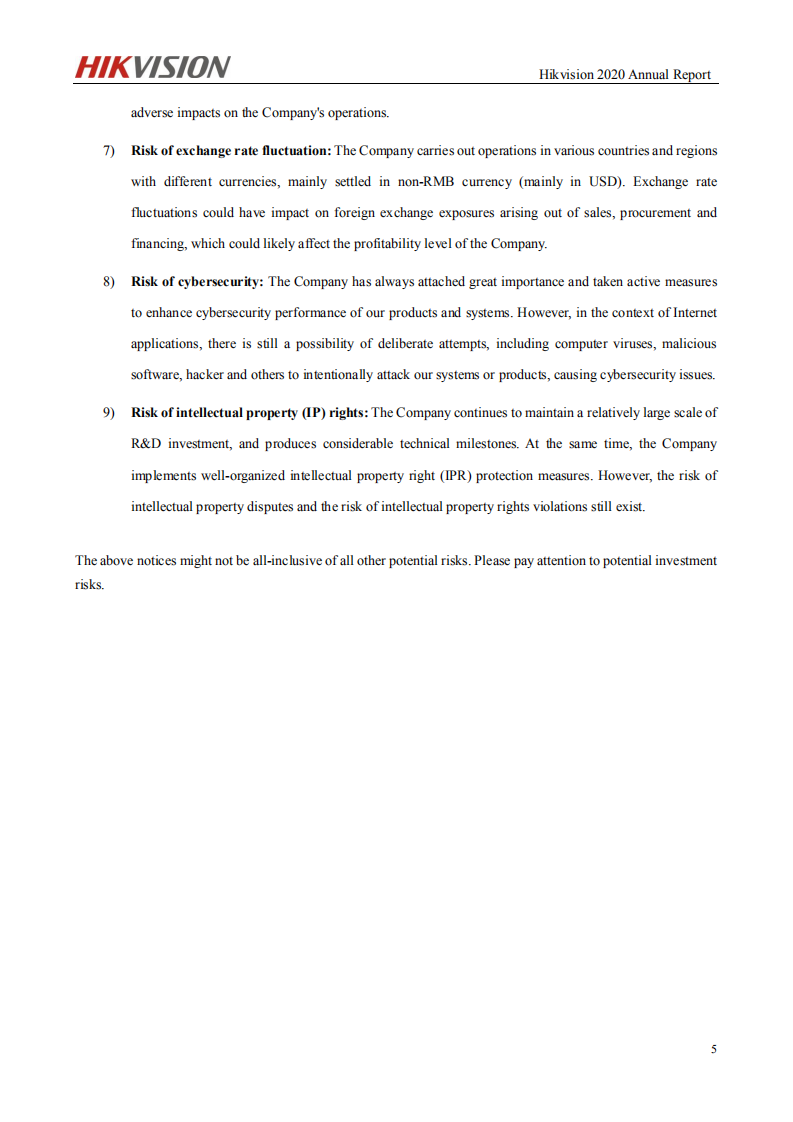 杭州海康威视数字技术股份有限公司2020年年度报告（英文版）.PDF 第6页