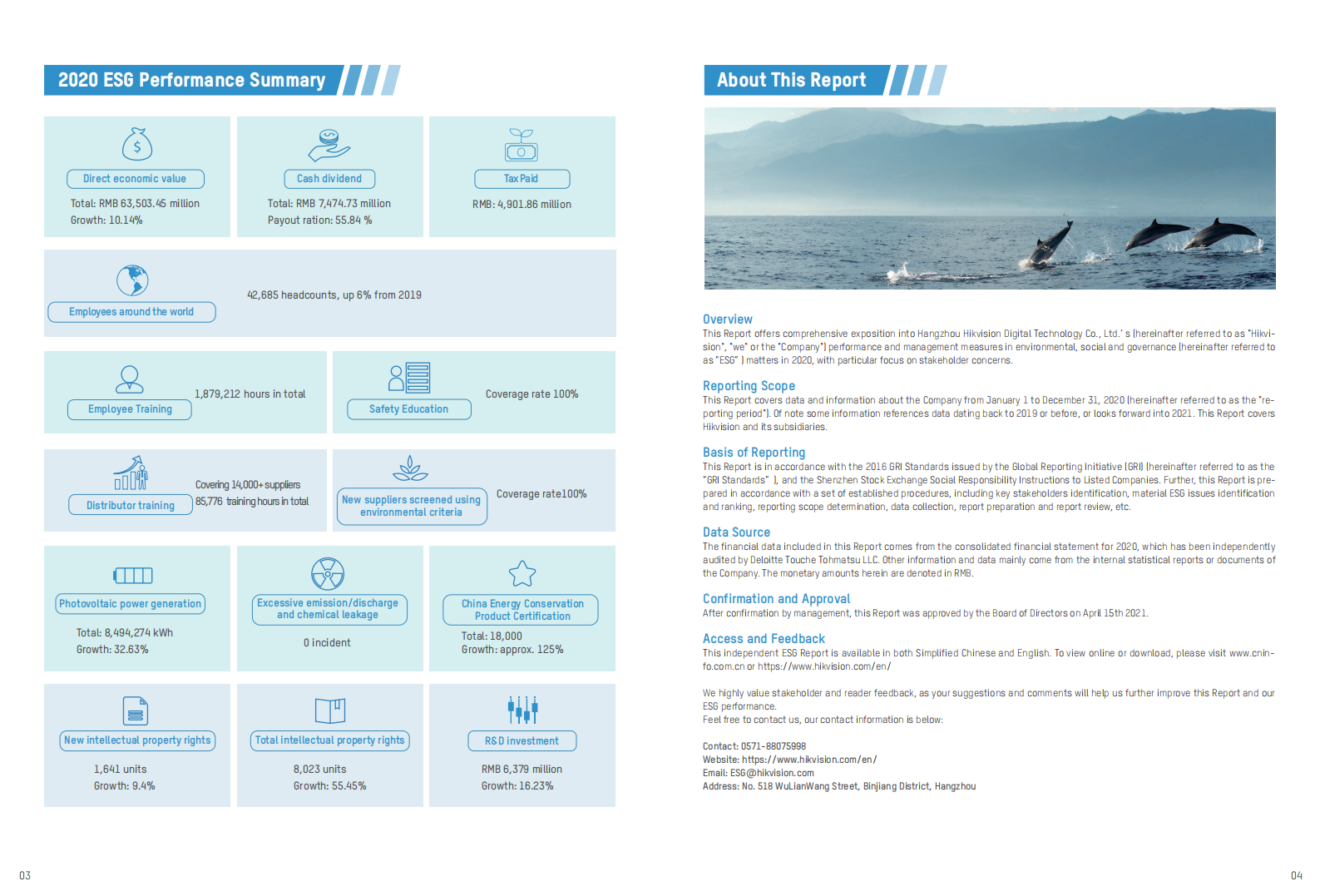 杭州海康威视数字技术股份有限公司2020年环境、社会及管治报告（英文版）.PDF 第4页