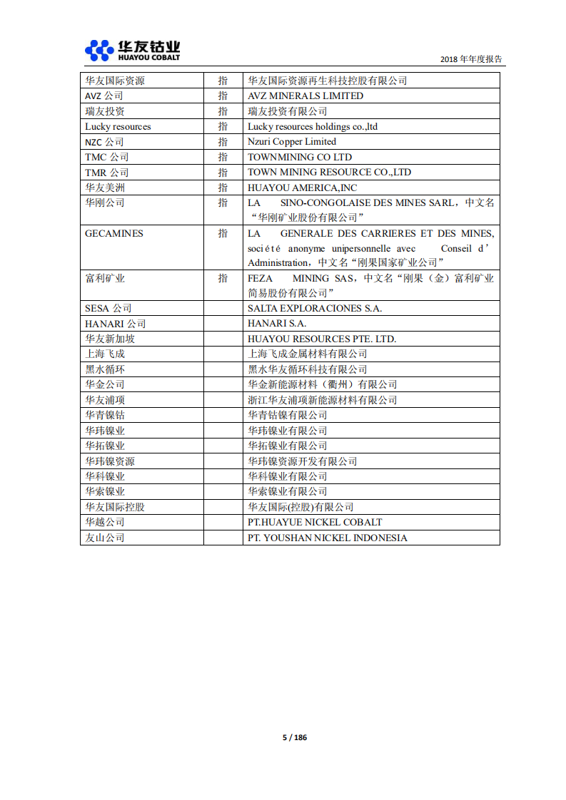 浙江华友钴业股份有限公司2018年年度报告.PDF 第5页