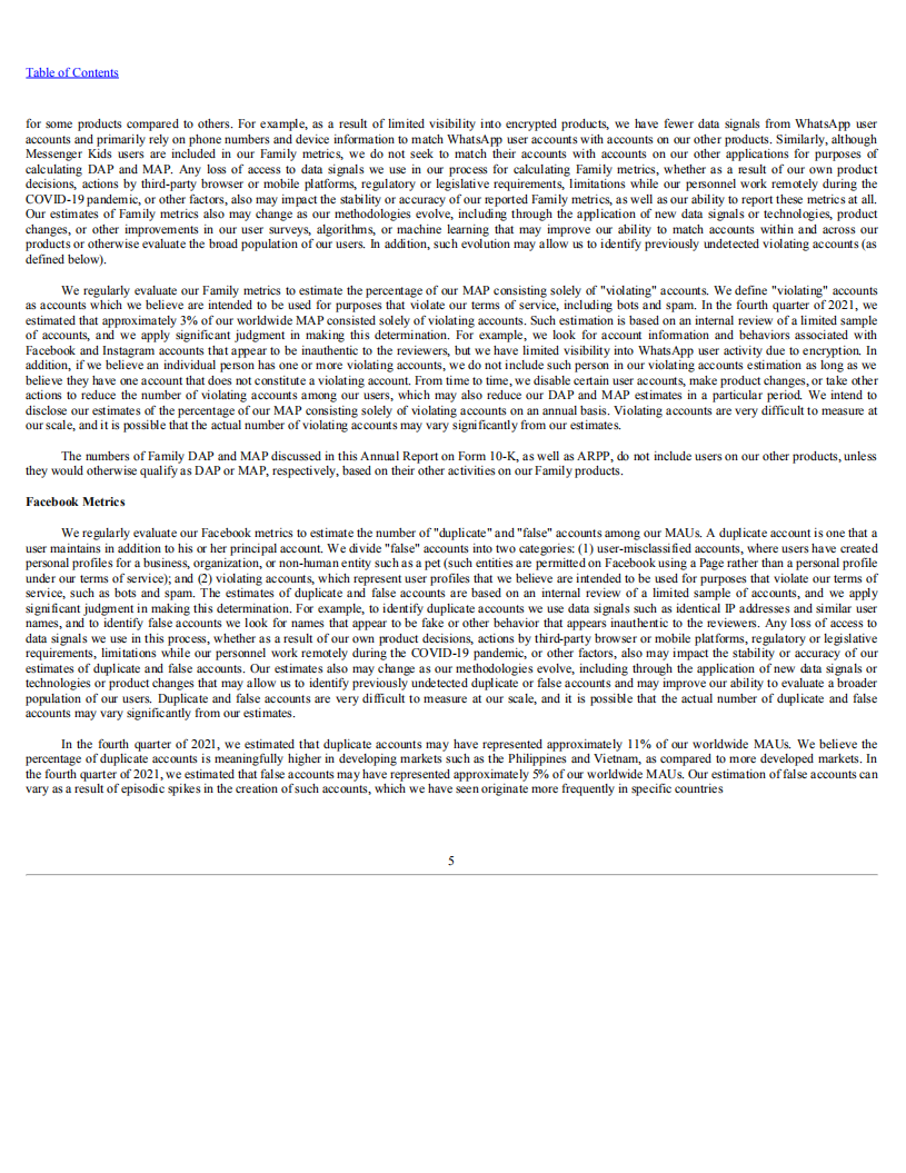 Facebook公司（FACEBOOK）2021年年度报告（英文版）.pdf 第5页