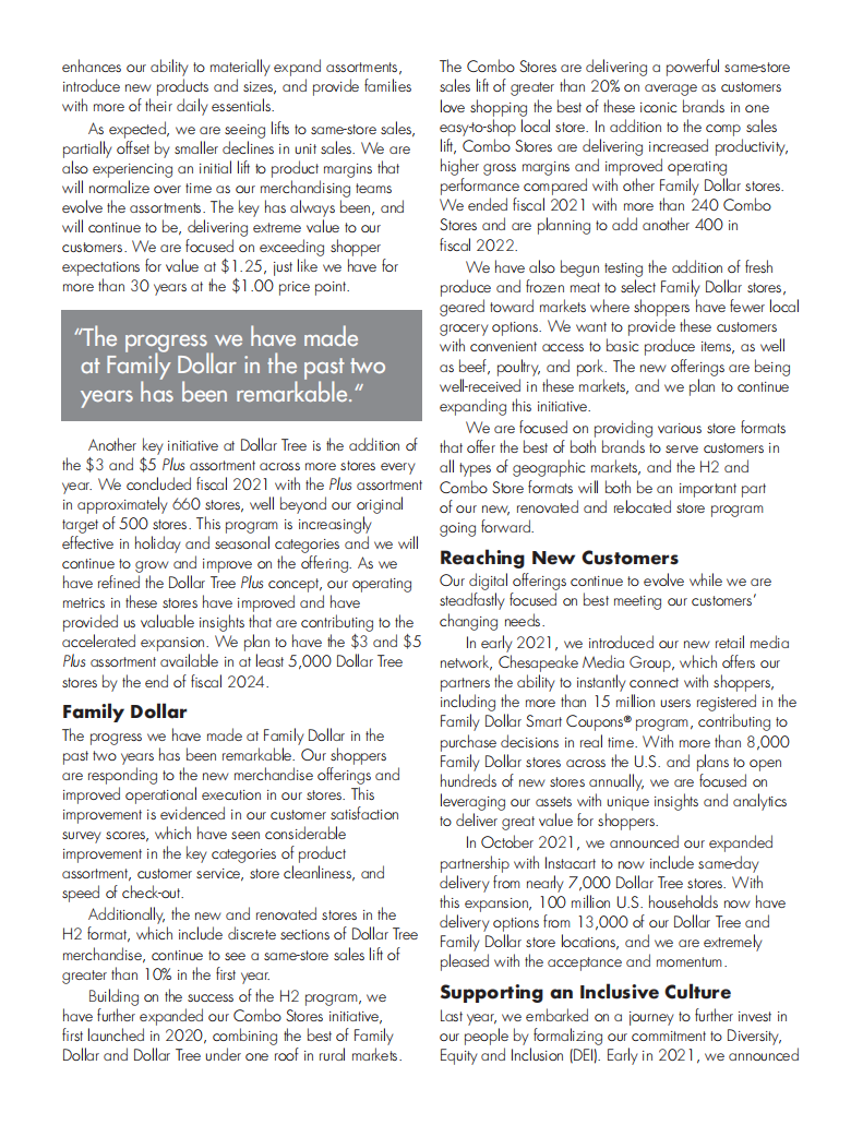 DollarTree公司（DOLLAR TREE）2021年年度报告（英文版）.pdf 第4页