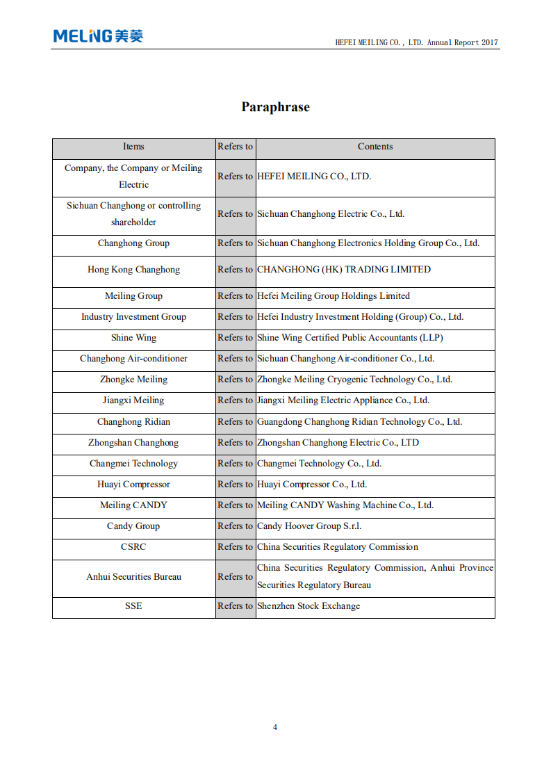 合肥美菱股份有限公司2017年年度报告（英文版）.pdf 第5页