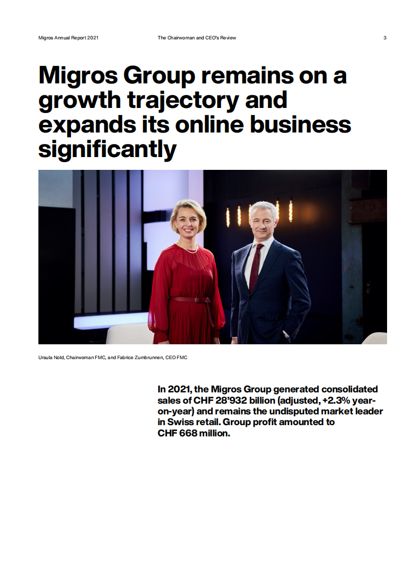 Migros集团（MIGROS GROUP）2021年年度报告（英文版）.pdf 第3页