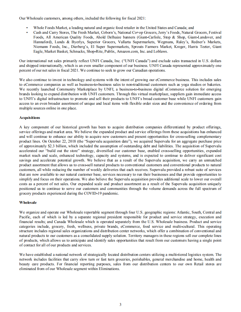 UnitedNaturalFoods公司（UNITED NATURAL FOODS）2021财年年度报告（英文版）.pdf 第5页