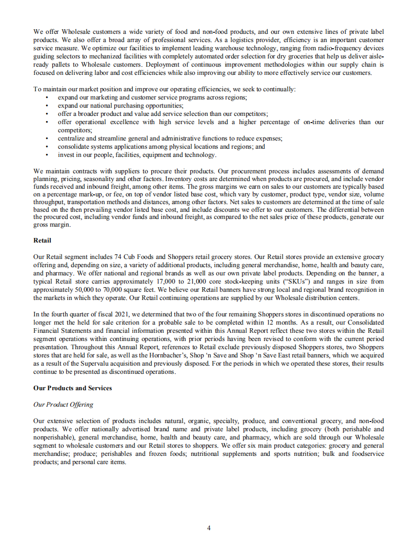 UnitedNaturalFoods公司（UNITED NATURAL FOODS）2021财年年度报告（英文版）.pdf 第6页