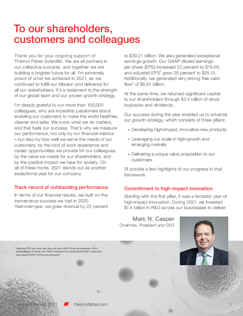 赛默飞世尔科技公司（THERMO FISHER SCIENTIFIC）2021年年度报告（英文版）.pdf 第3页