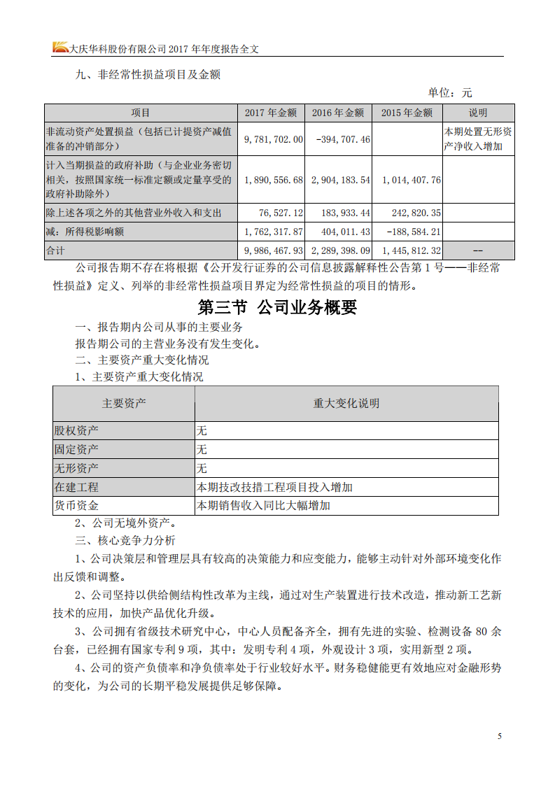 大庆华科股份有限公司2017年年度报告.PDF 第6页
