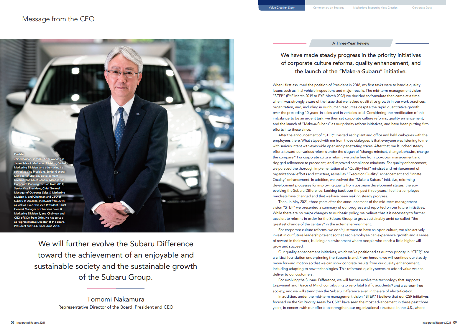 斯巴鲁公司（SUBARU）2021年年度报告（英文版）.pdf 第6页