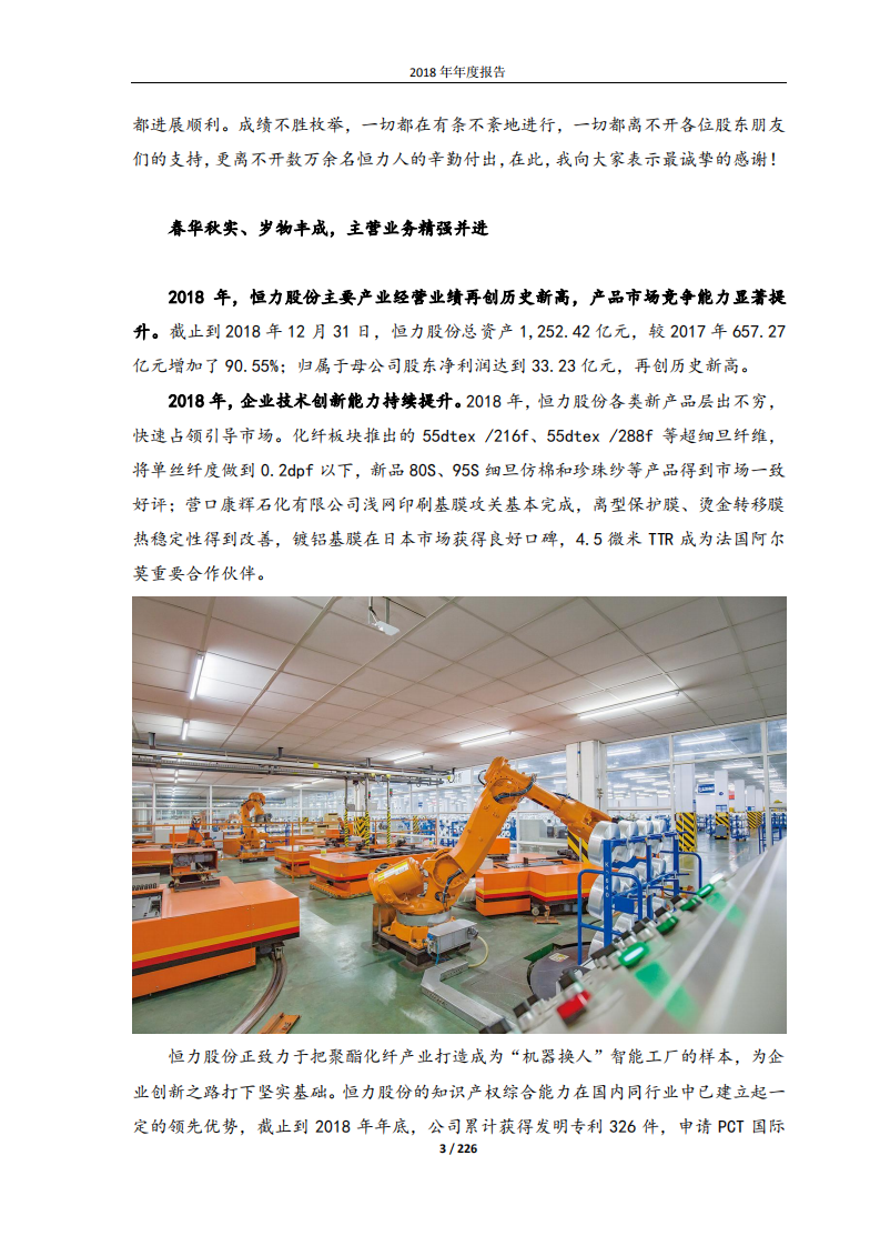 恒力石化股份有限公司2018年年度报告.PDF 第3页