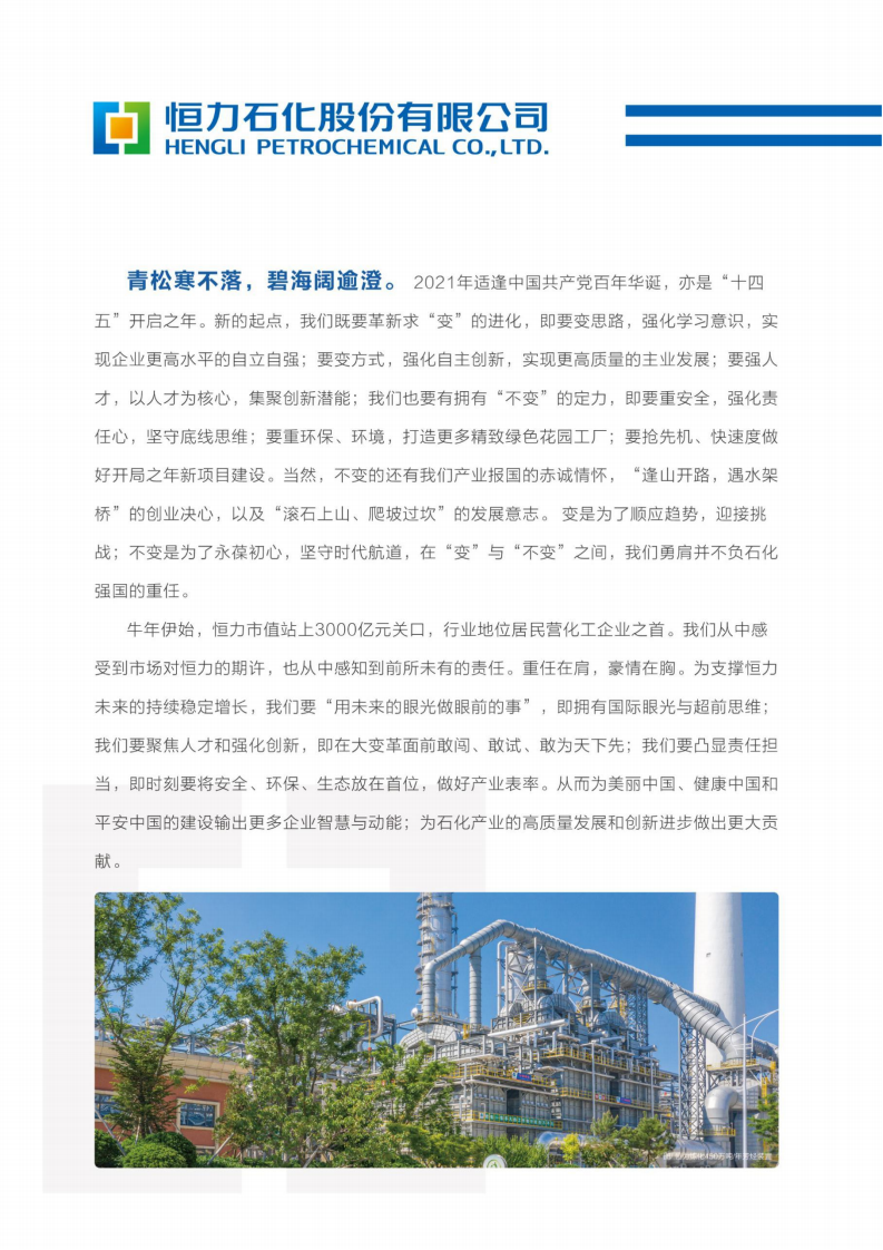 恒力石化股份有限公司2020年年度报告.PDF 第5页