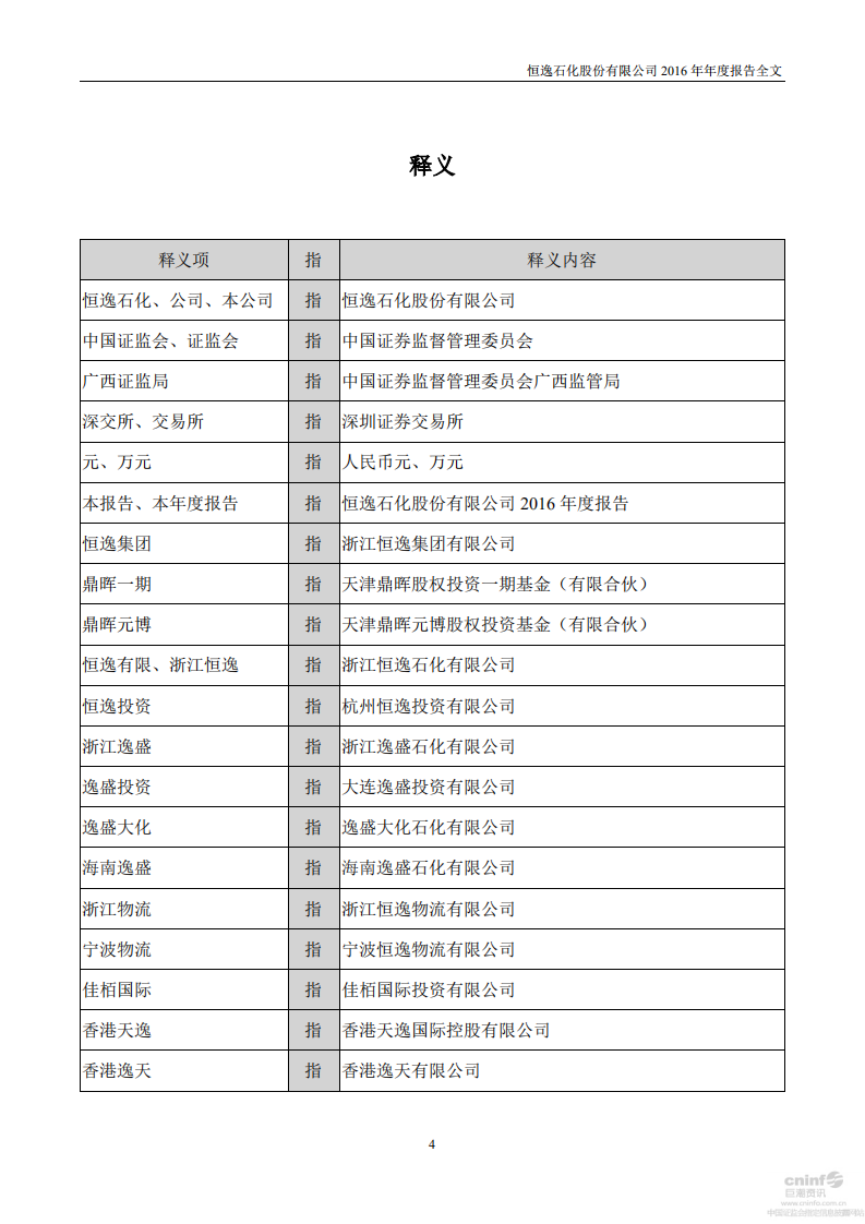 恒逸石化股份有限公司2016年年度报告.PDF 第4页
