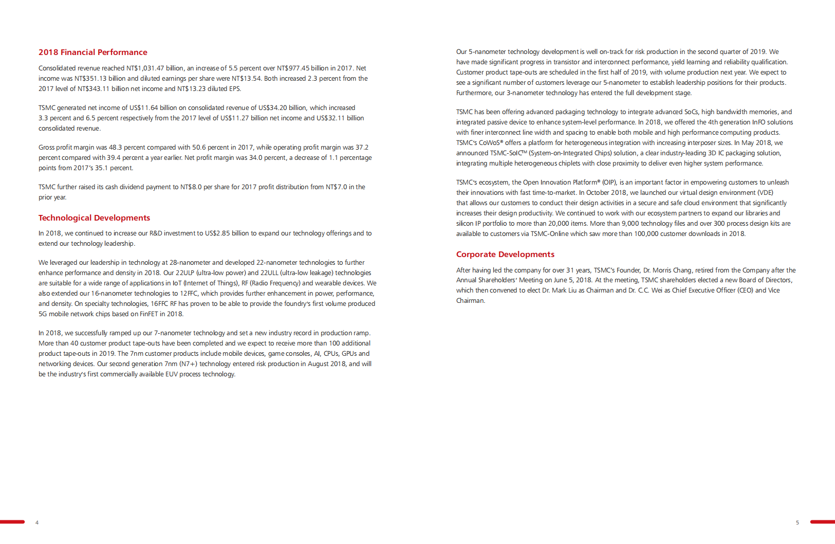 台积电（TSMA）2018年年度报告（英文版）.pdf 第4页