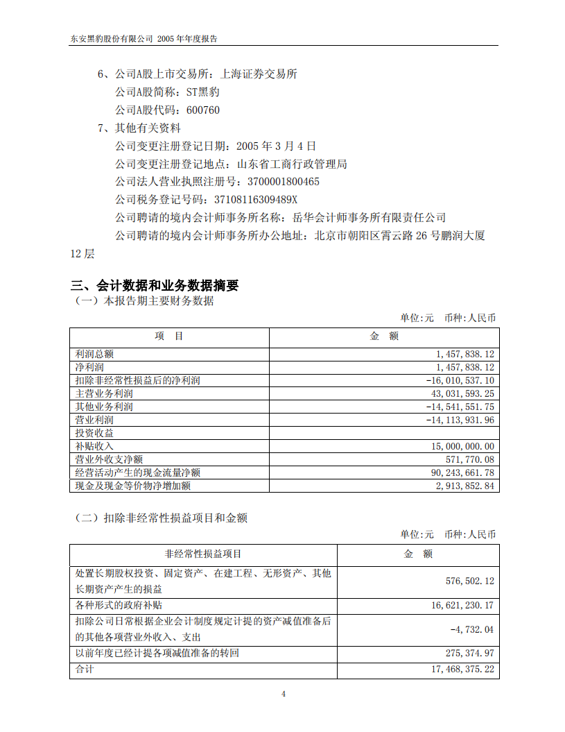 东安黑豹股份有限公司2005年年度报告.PDF 第4页