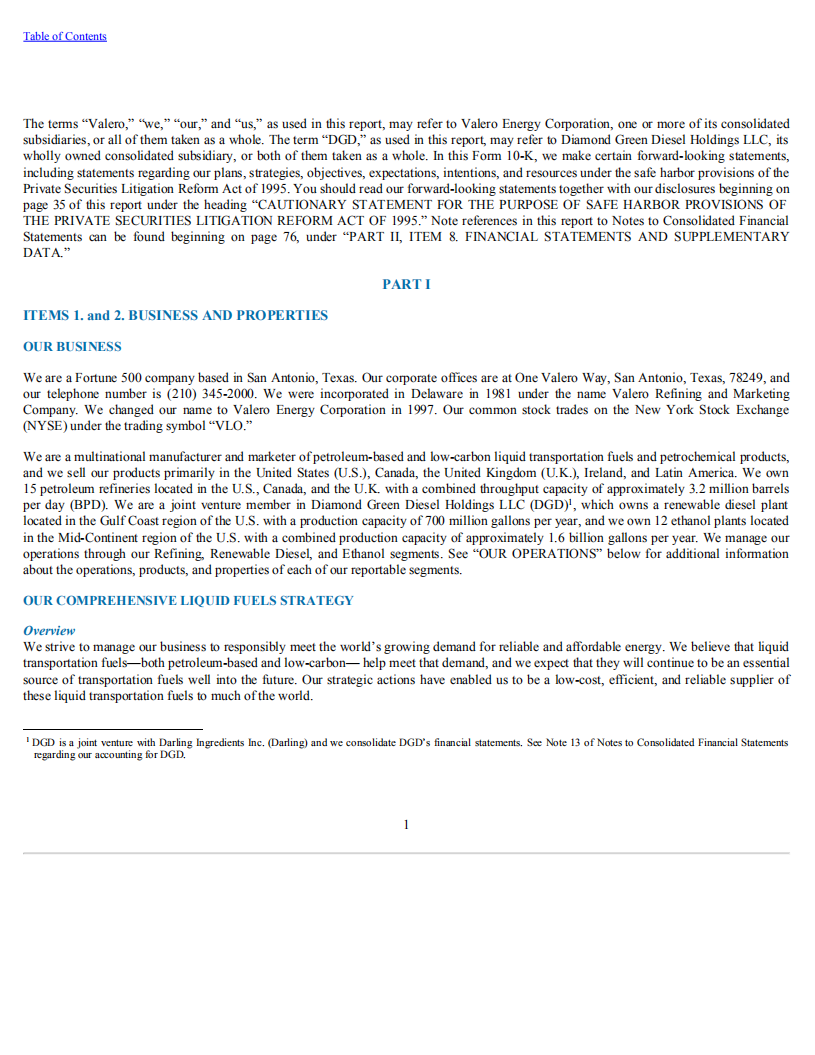 瓦莱罗能源公司（VALERO ENERGY）2021年年度报告（英文版）.pdf 第4页