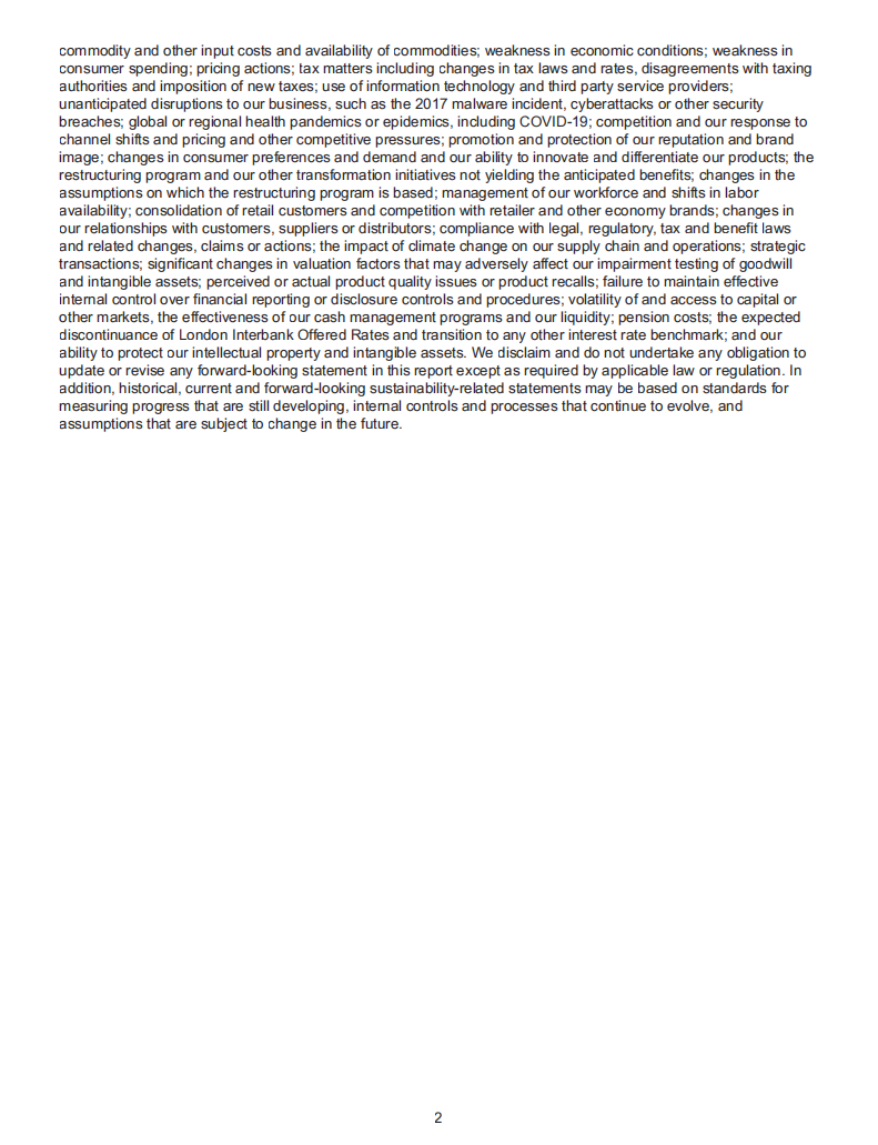 亿滋国际（MONDELEZ INTERNATIONAL）2021年年度报告（英文版）.pdf 第6页