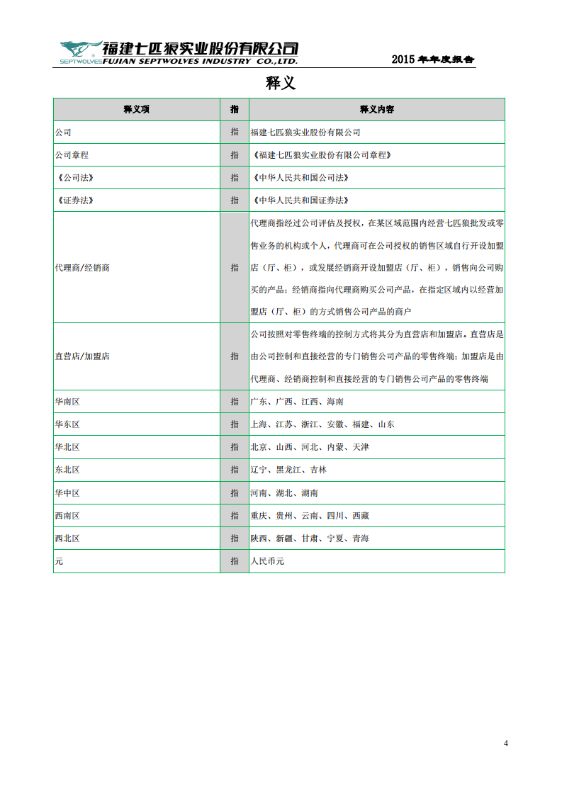 福建七匹狼实业股份有限公司2015年年度报告.PDF 第4页