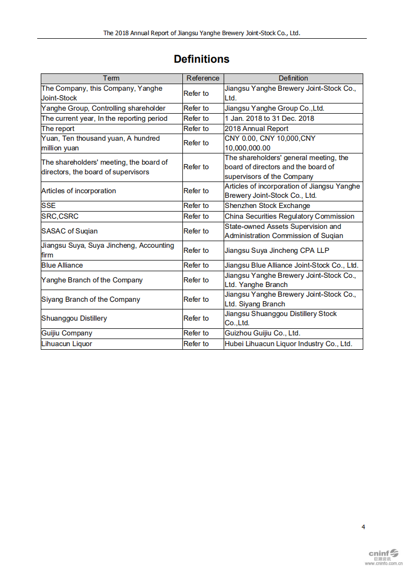 江苏洋河酒厂股份有限公司2018年年度报告（英文版）.PDF 第4页