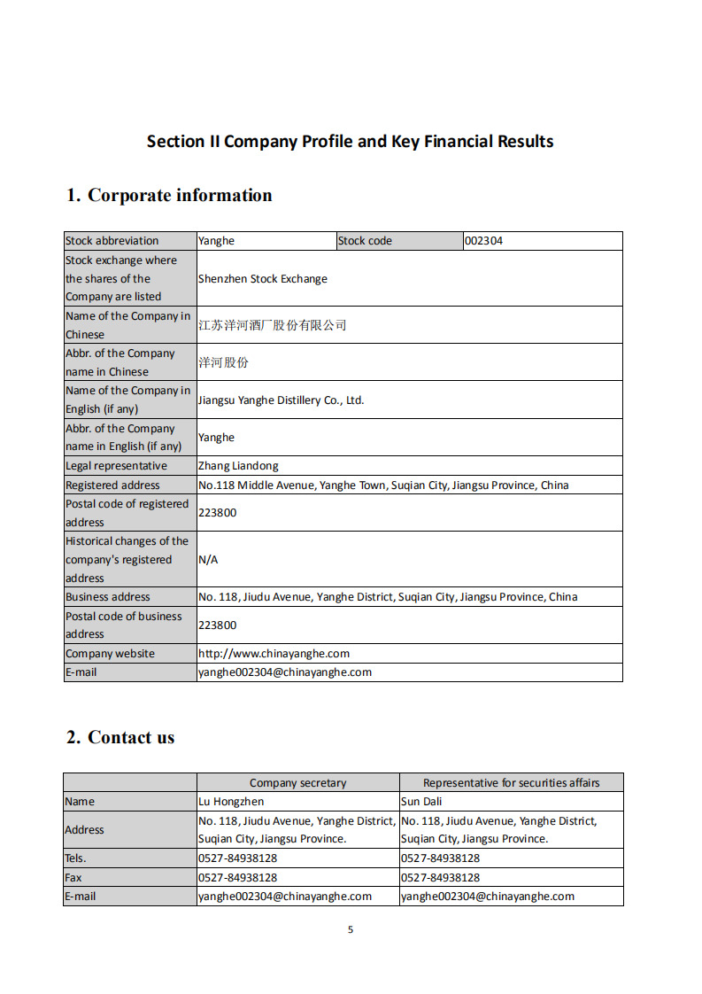 江苏洋河酒厂股份有限公司2021年年度报告（英文版）.PDF 第5页