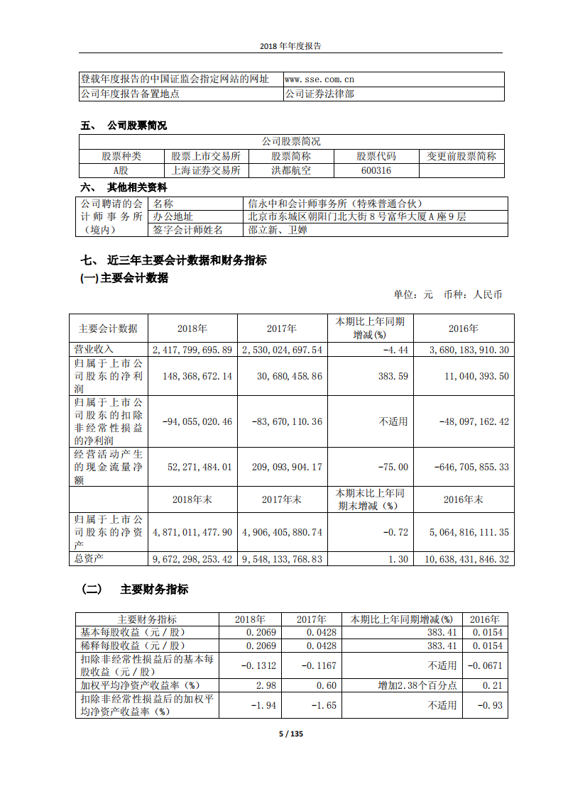 江西洪都航空工业股份有限公司2018年年度报告.PDF 第5页