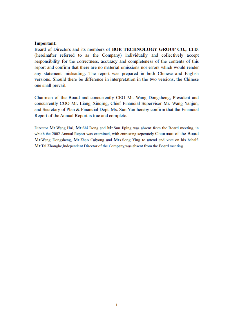 京东方科技集团股份有限公司2002年年度报告（英文版）.PDF 第2页