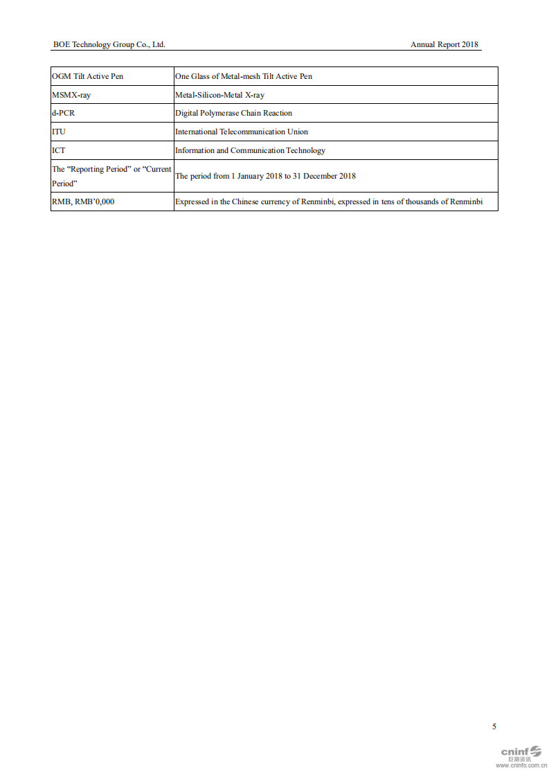 京东方科技集团股份有限公司2018年年度报告（英文版）.PDF 第5页