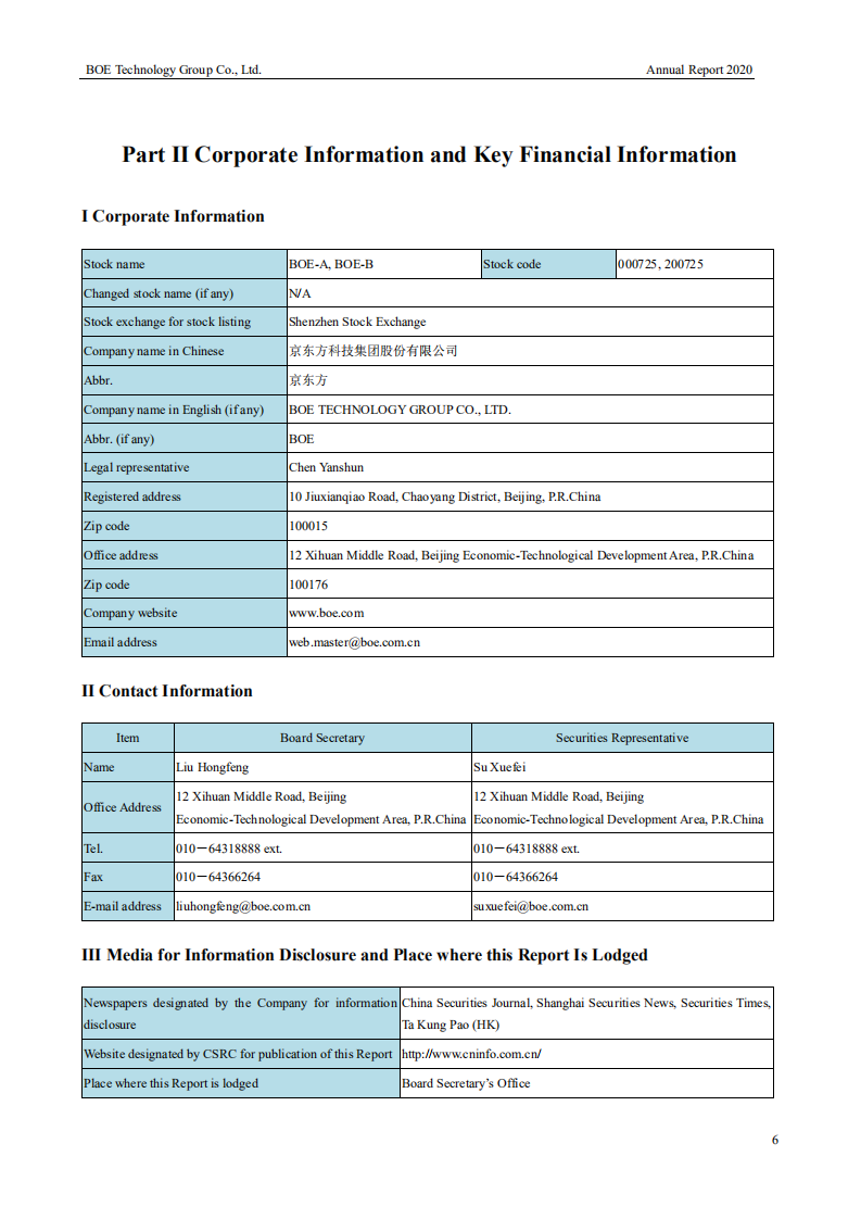 京东方科技集团股份有限公司2020年年度报告（英文版）.PDF 第6页