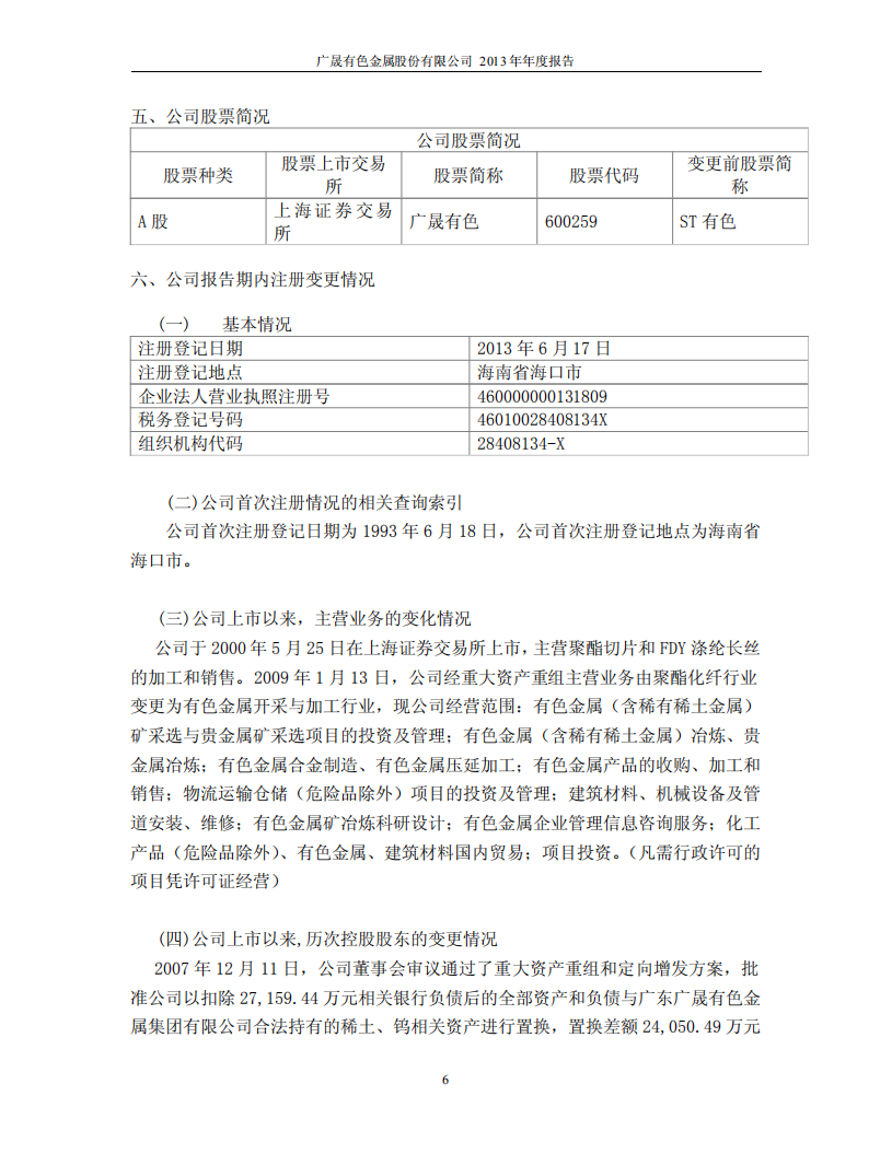 广晟有色金属股份有限公司2013年年度报告.PDF 第6页