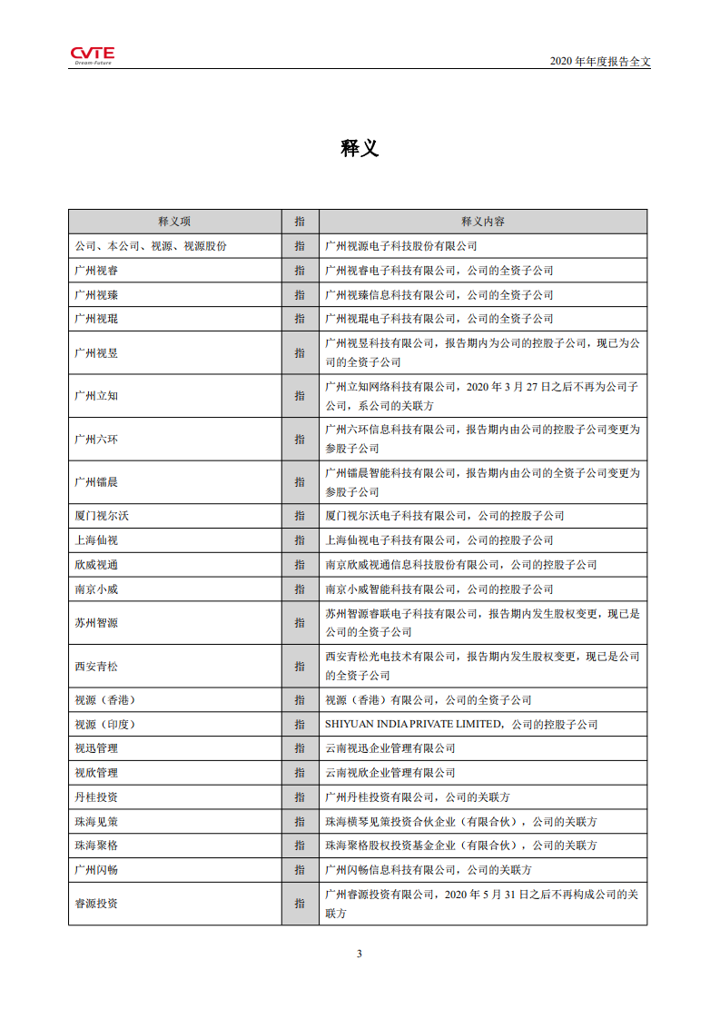广州视源电子科技股份有限公司2020年年度报告.PDF 第4页