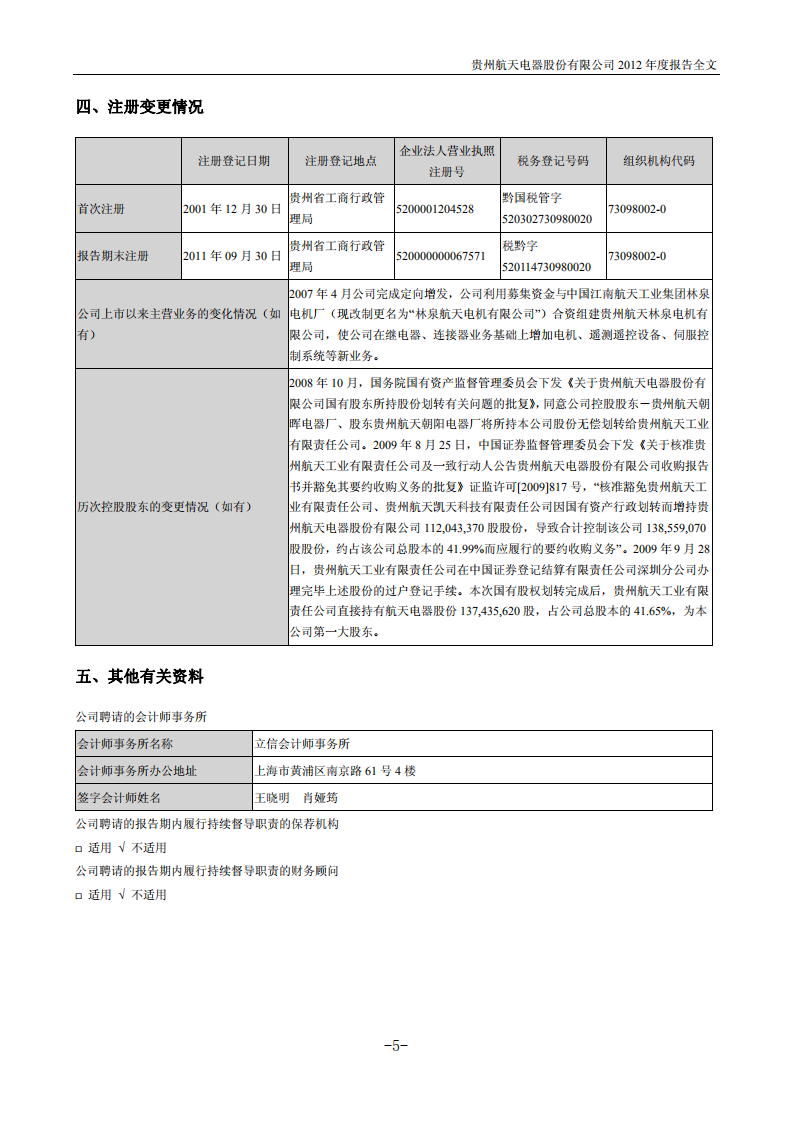 贵州航天电器股份有限公司2012年年度报告.PDF 第6页