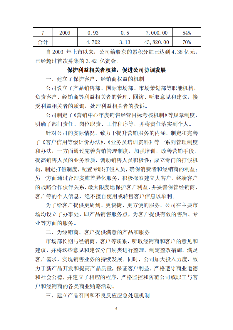 漳州片仔癀药业股份有限公司2010年度履行社会责任的报告.PDF 第6页