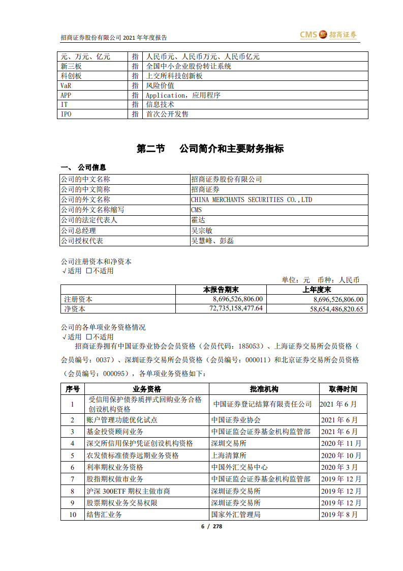 招商证券股份有限公司2021年年度报告.PDF 第6页