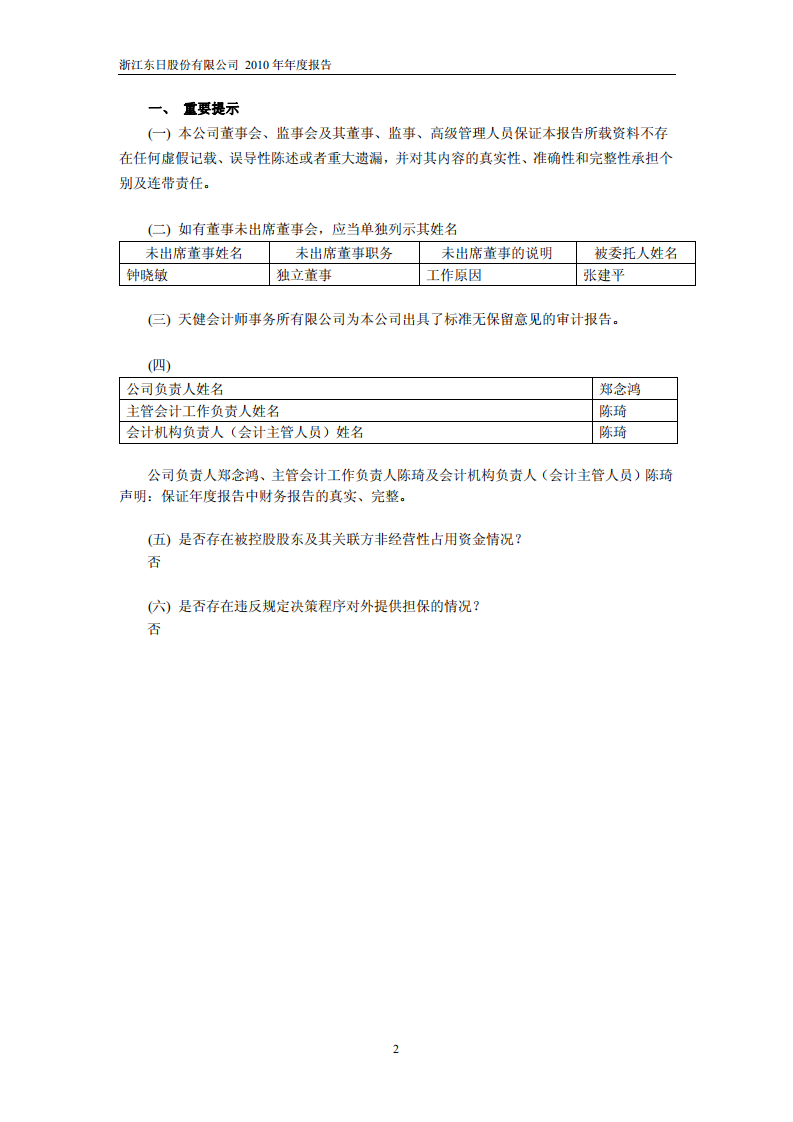 浙江东日股份有限公司2010年年度报告.PDF 第3页