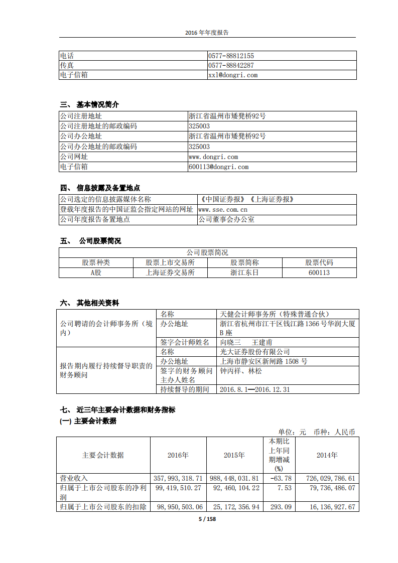 浙江东日股份有限公司2016年年度报告.PDF 第5页