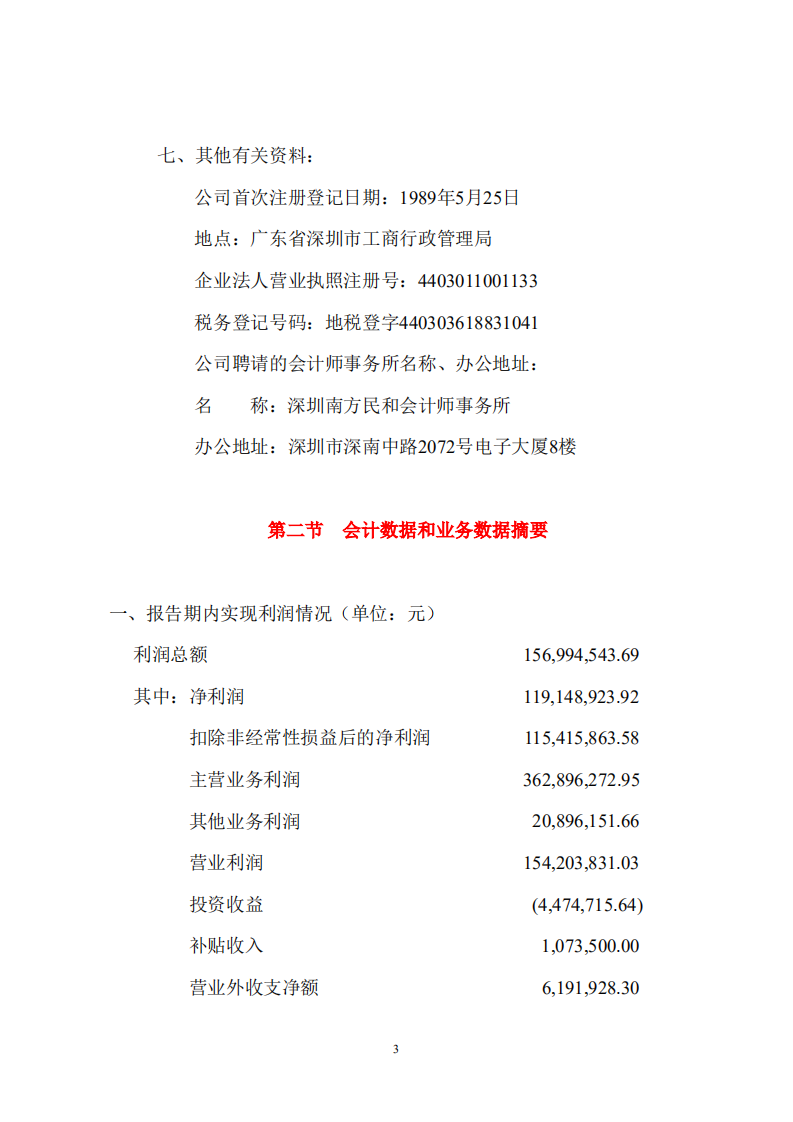 深圳市振业(集团)股份有限公司2001年年度报告.PDF 第4页