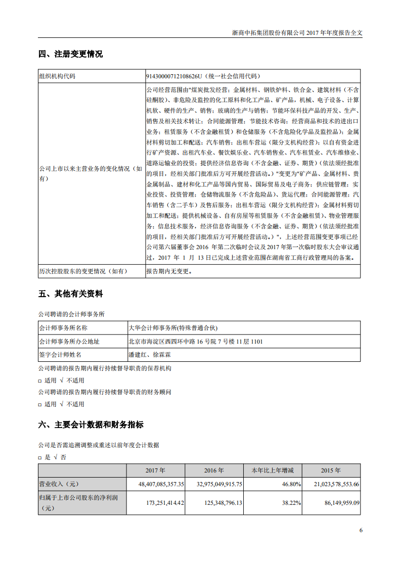 浙商中拓集团股份有限公司2017年年度报告.PDF 第6页
