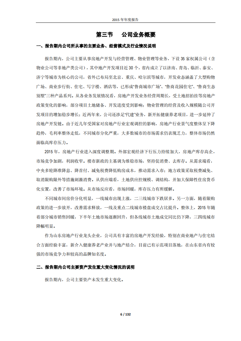 鲁商置业股份有限公司2015年年度报告.PDF 第6页