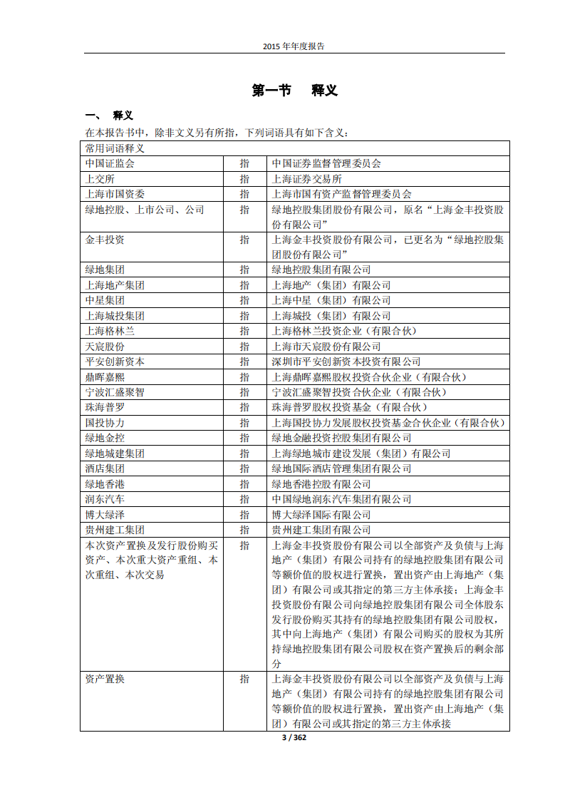 绿地控股集团股份有限公司2015年年度报告.pdf 第3页