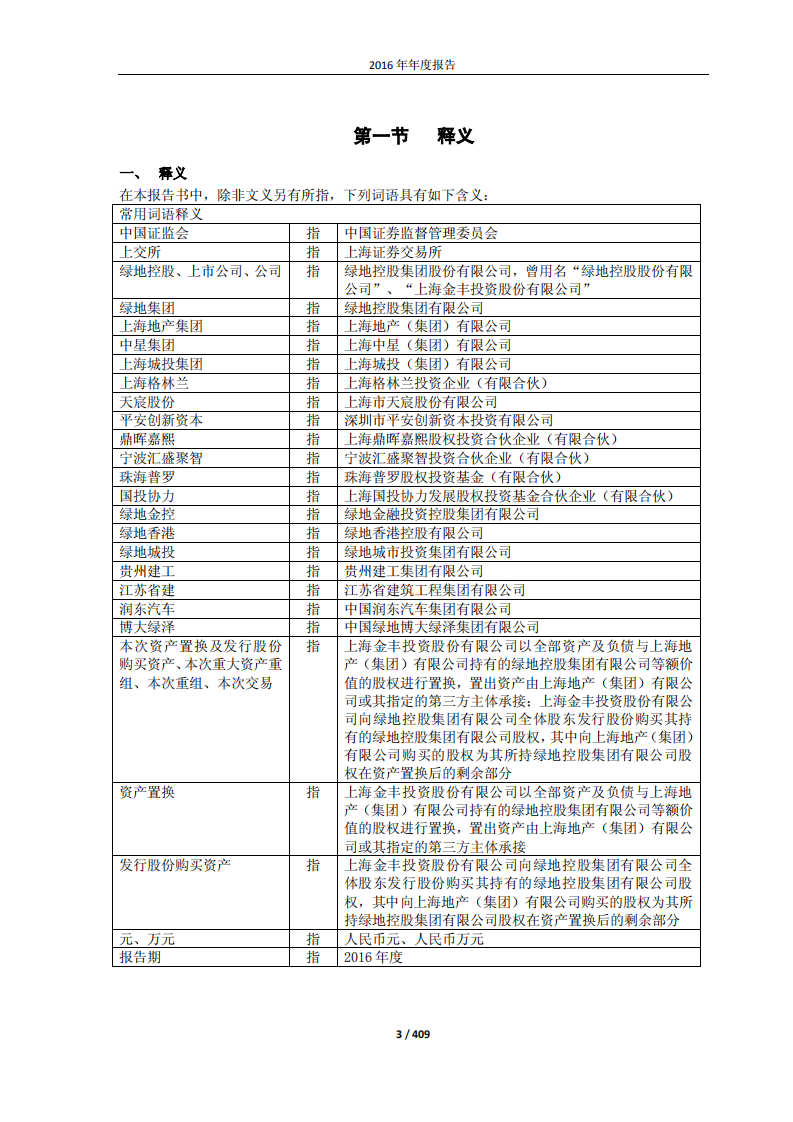 绿地控股集团股份有限公司2016年年度报告.pdf 第3页