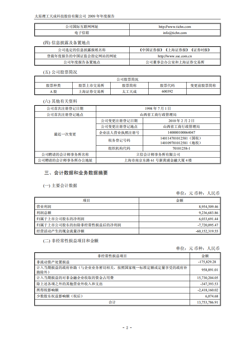 太原理工天成科技股份有限公司2009年年度报告.PDF 第4页