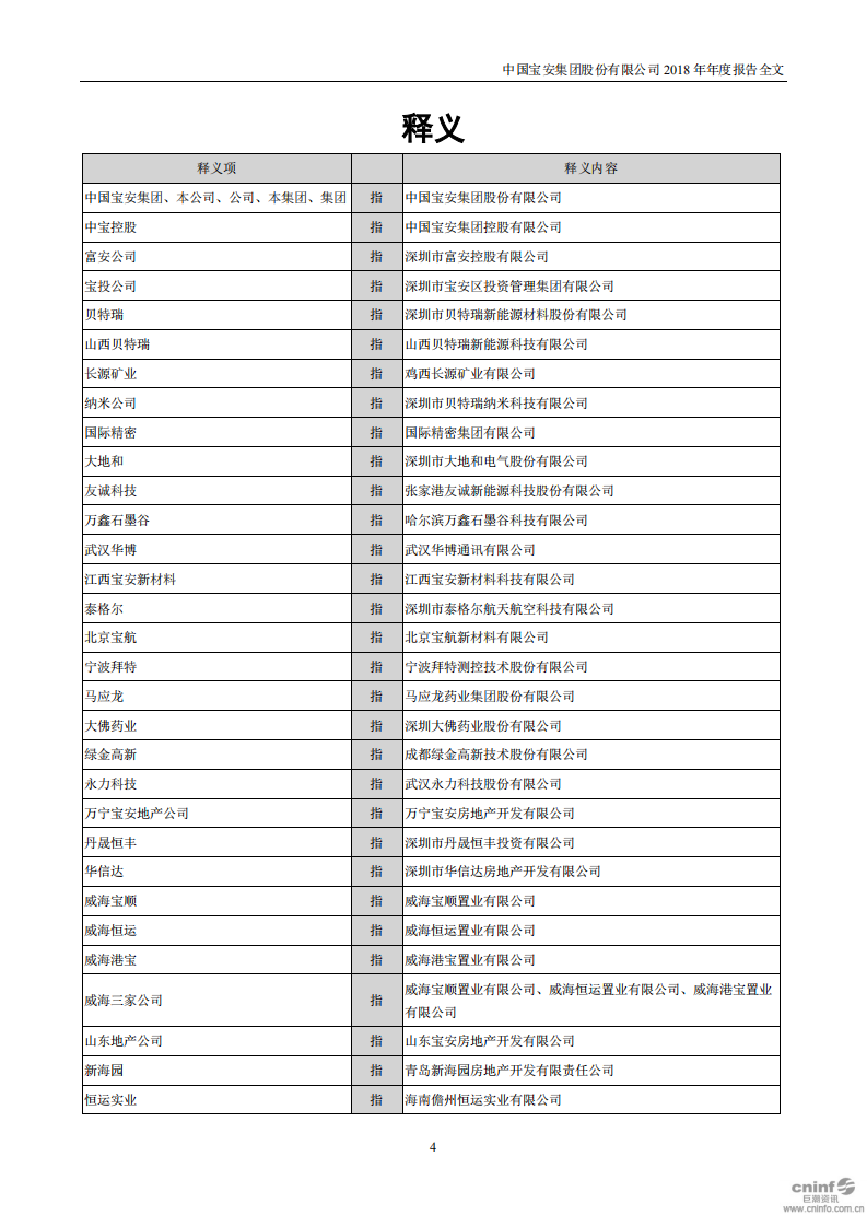中国宝安集团股份有限公司2018年年度报告.PDF 第4页