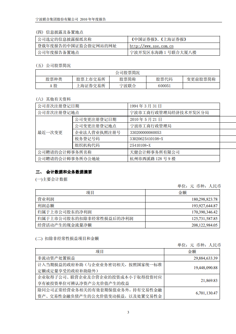 宁波联合集团股份有限公司2010年年度报告.PDF 第4页